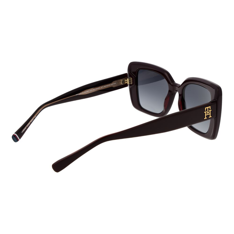 Burgundy acetate sunglasses-null