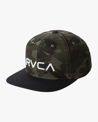 Rvca men twill snapback cap (q5cprcrvf9-5116), Camo/navy, medium