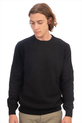 Basic cotton round neck knitwear