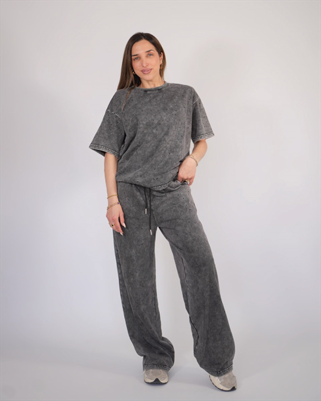 Ns153 set short sleeve top and pants-null