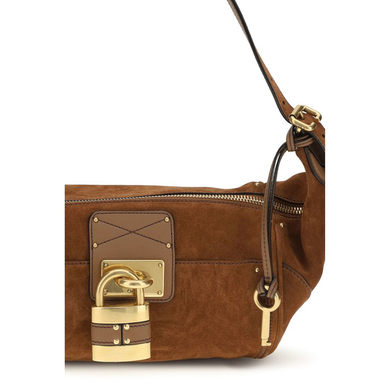 Brown calf leather bos taurus shoulder bag-null