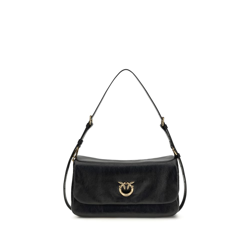 Black calf leather bos taurus shoulder bag-null
