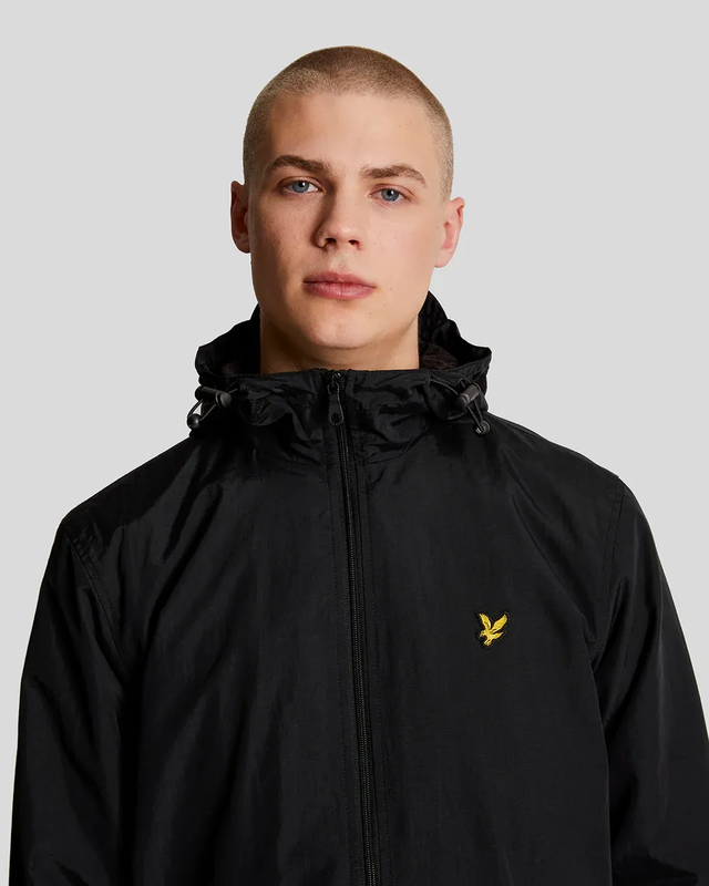 Zip through hooded jacket z865 jet black image number null