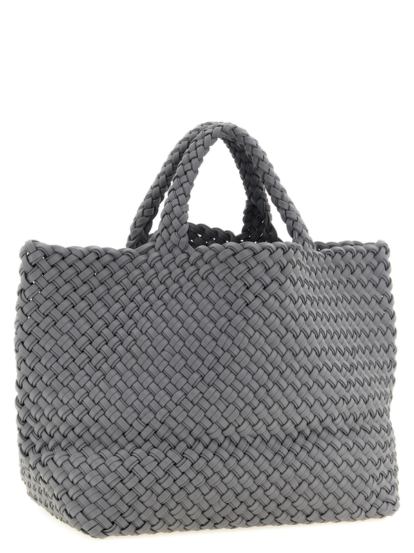 Gray nylon tote bag-null