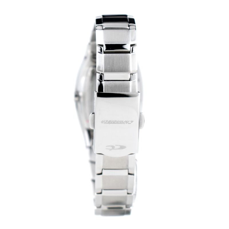 Silver stainless steel dress watch-null
