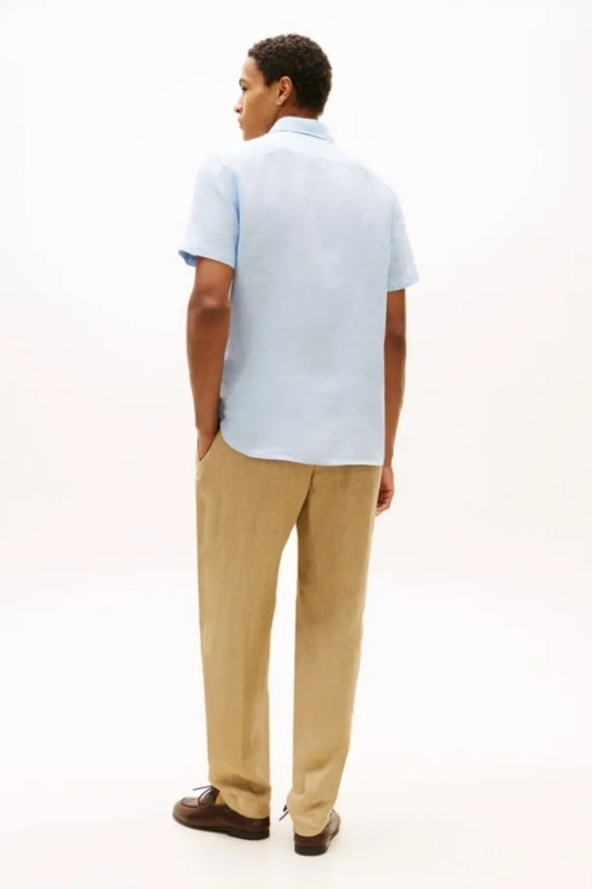 Pigment dyed linen rf shirt ss - tommy hilfiger-null