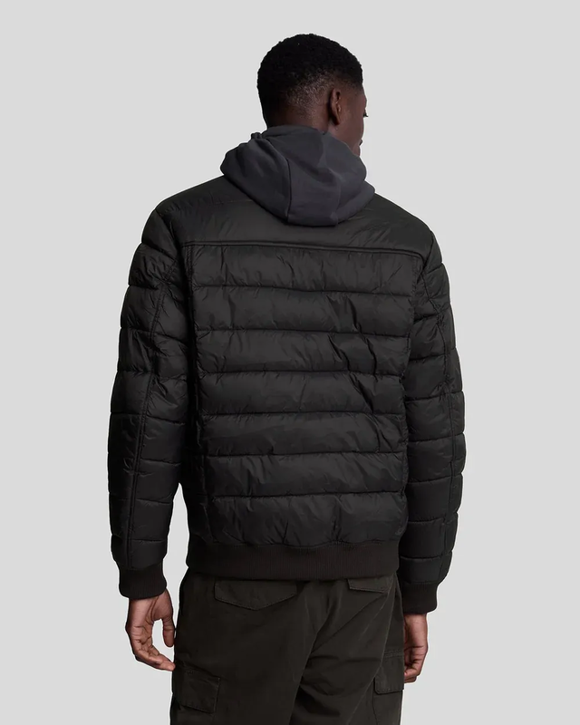 Funnel neck wadded jacket z865 jet black-null
