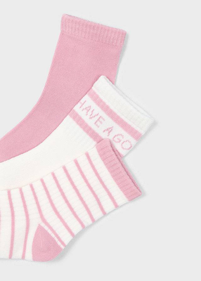 Σετ 3 ζευγαρια καλτσες, Pink, medium