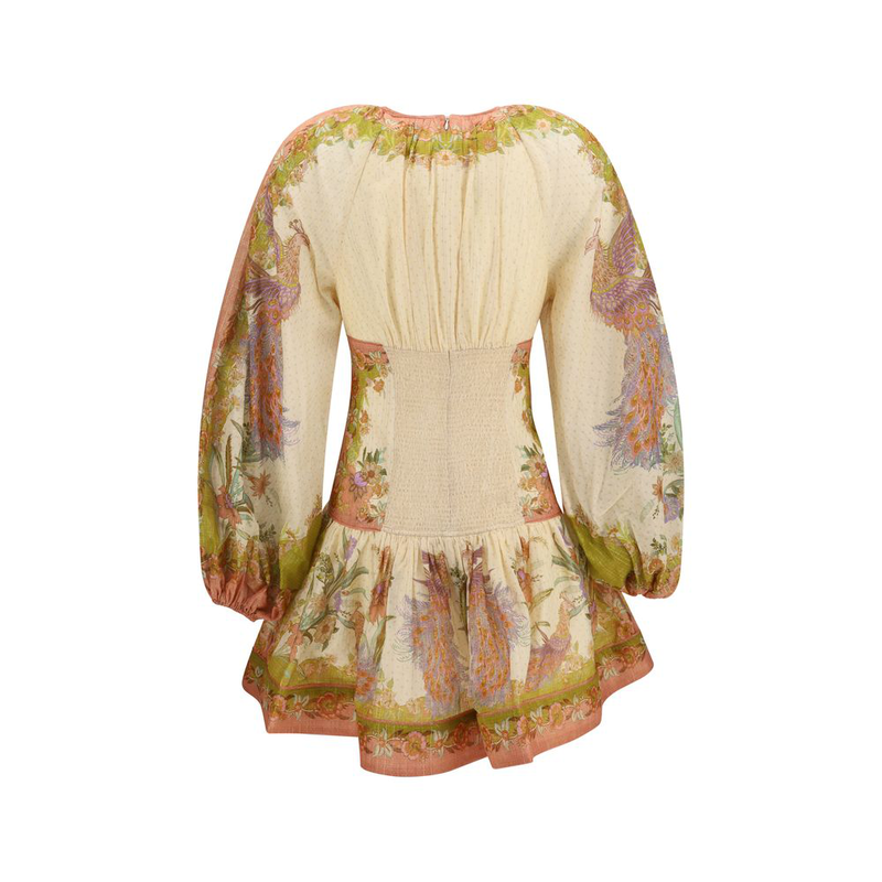 Multicolor cotton casual dress-null