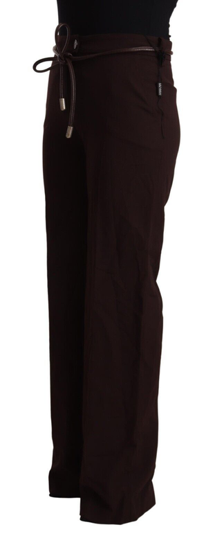 Black high waist straight formal pants-null
