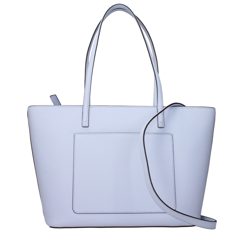 Light blue leather shoulder bag-null