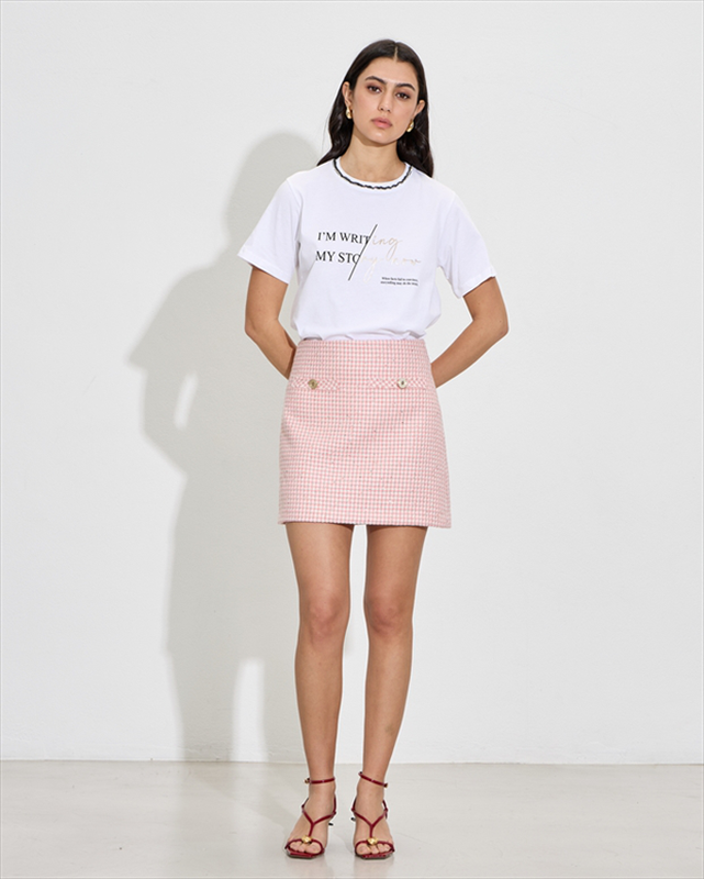 Twwed mini skirt-null