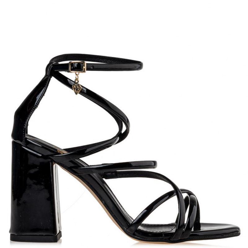 Electricity shiny sandals  , black-null