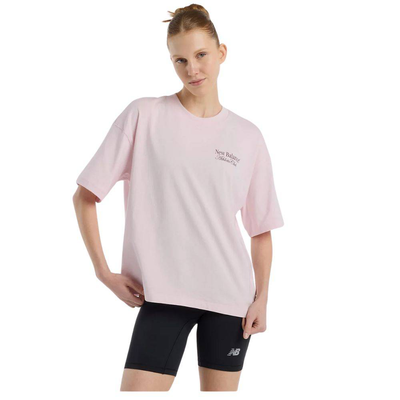 Linear graphic oversized t-shirt, Rose, medium