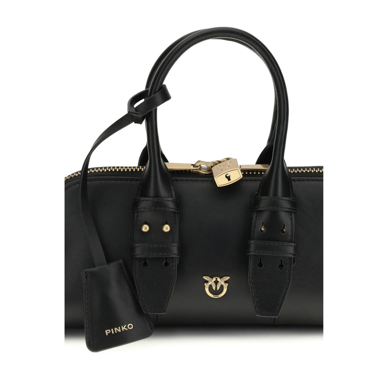 Black calf leather bos taurus handbag-null