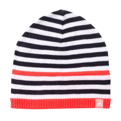 Stripy beanie, Black / Pink, medium