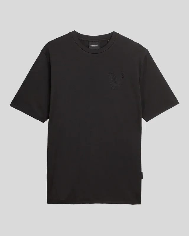 Panelled neoprene t-shirt z865 jet black-null