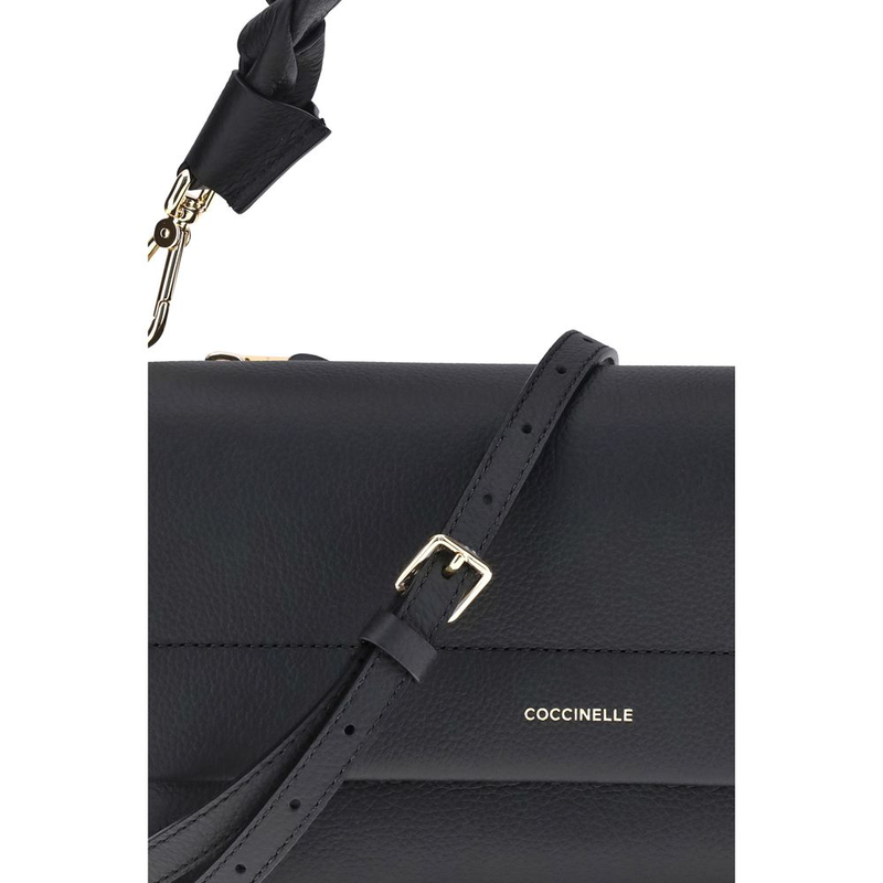 Black calf leather bos taurus shoulder bag-null