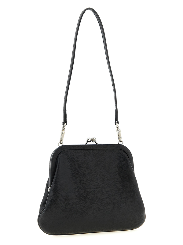 Black polyethylene clutch bag-null