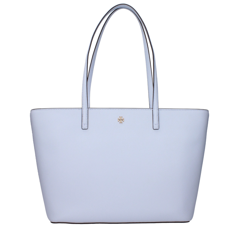 Light blue leather shoulder bag-null