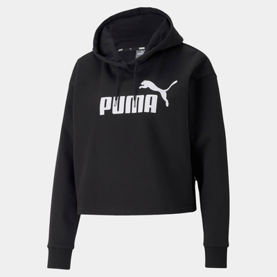 Essential cropped logo hoodie