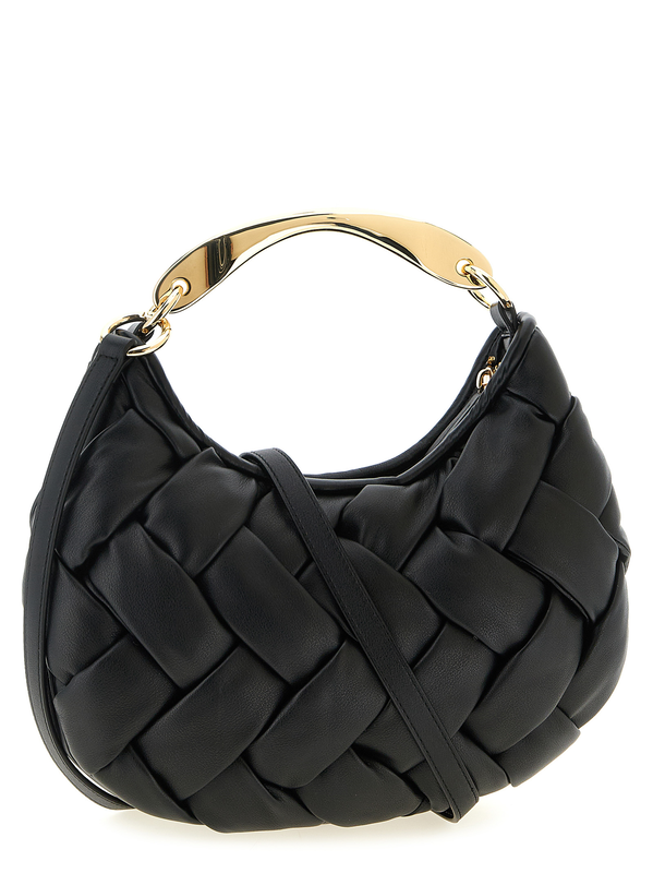 Black polyethylene handbag-null