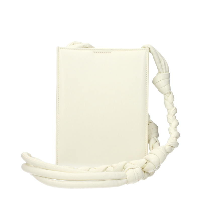 White leather crossbody bag-null