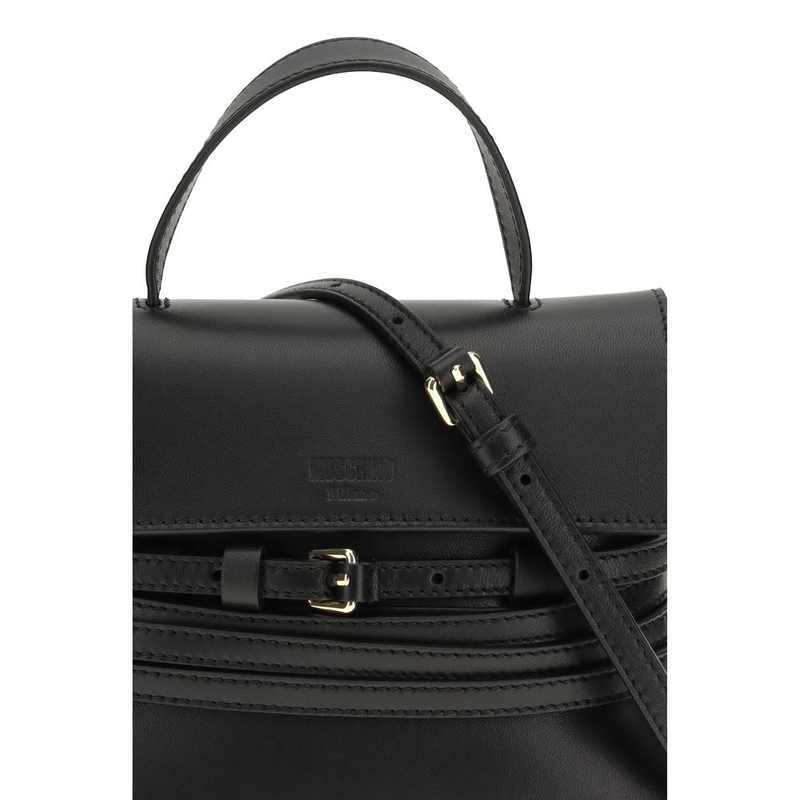 Black calf leather bos taurus handbag-null