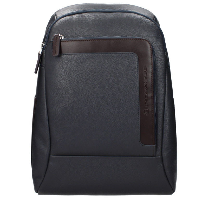 Gray leather backpack-null