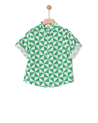 Τουνικ λινη triangles medium green