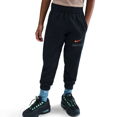 Nike sportswear club fleece joggers, Black / Orange, medium