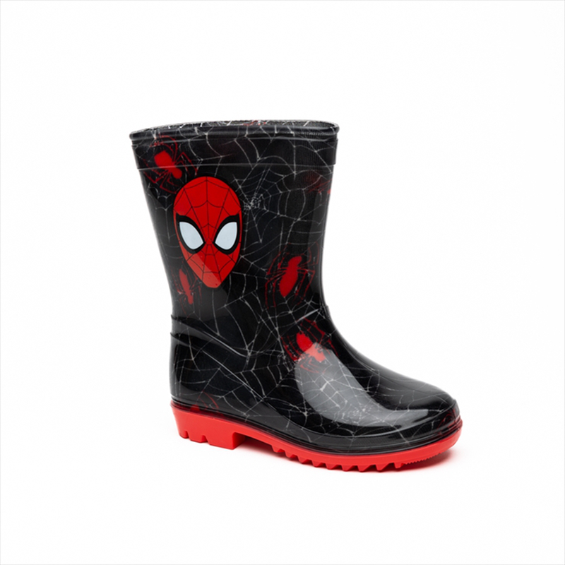 Spiderman rain boots in black-null