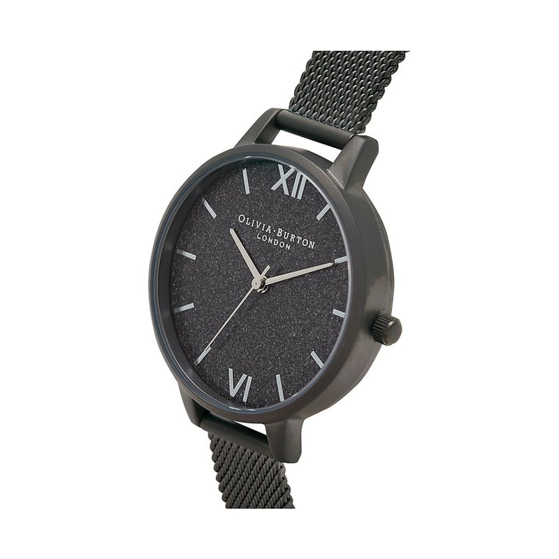 Black stainless steel dress watch-null