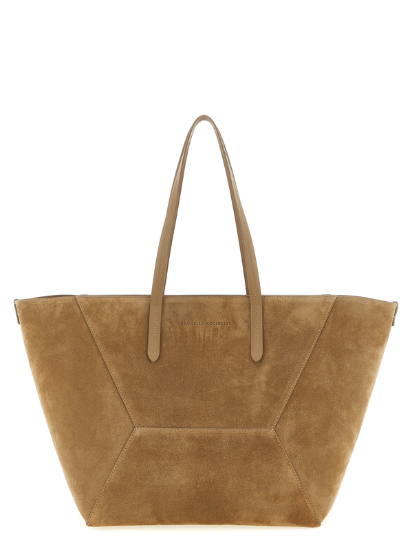 Brown calfskin shoulder bag-null