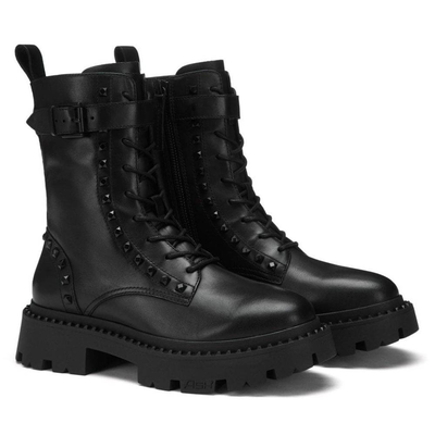 Gena bis leather biker boots