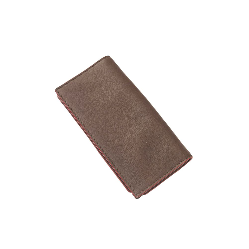 Brown calfskin men wallet-null