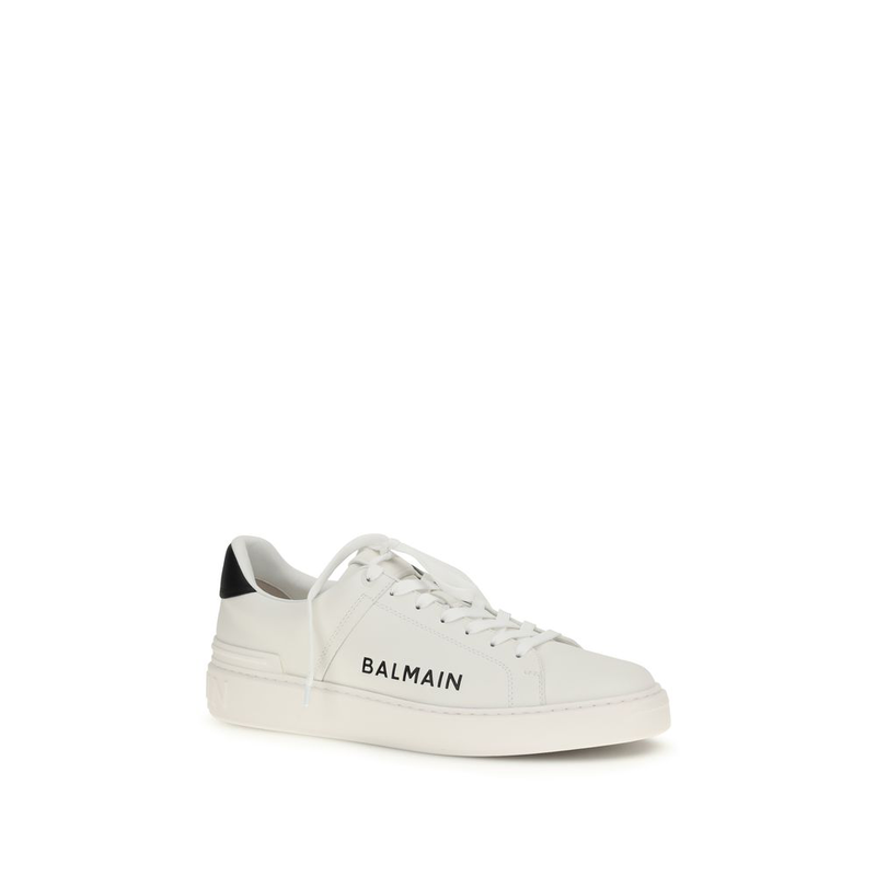 White calf leather bos taurus low top sneakers-null