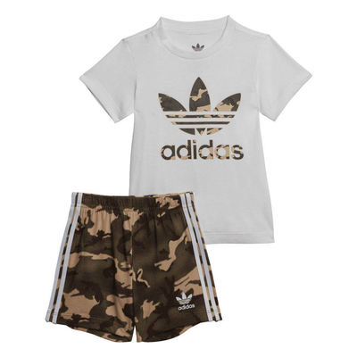Adidas short tee set, White, medium
