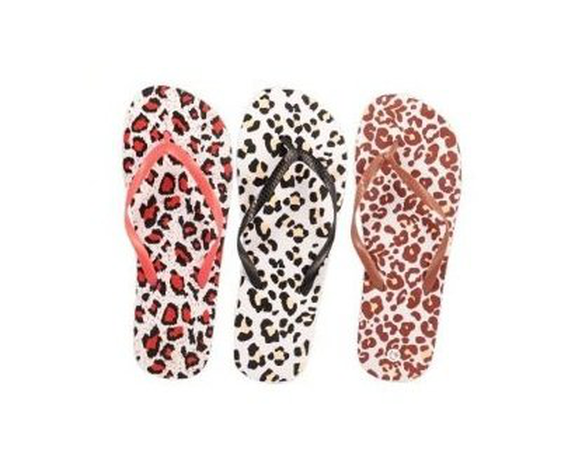 Womans flip flops leopard - red - 40-null