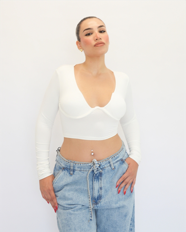 Lycra crop top 14186-null