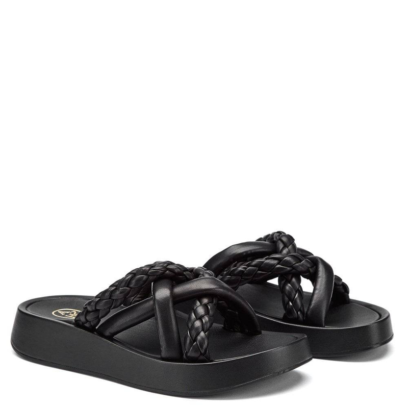 Vanessa bis leather plaited sandals-null