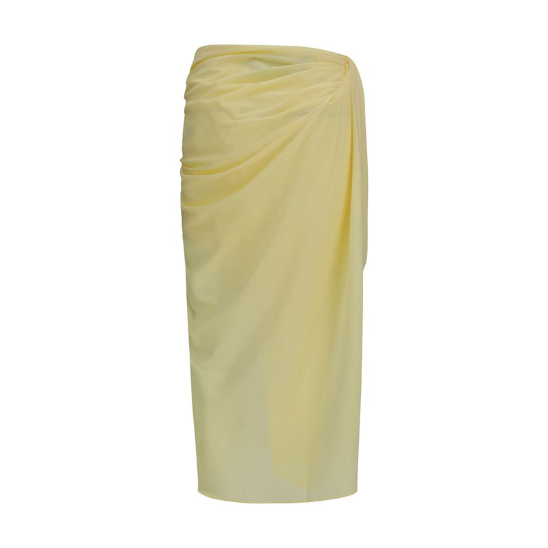 Bicolor polyester midi skirt-null