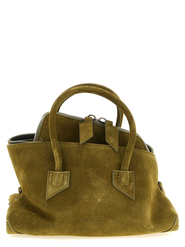 Bicolor bovine leather handbag-null