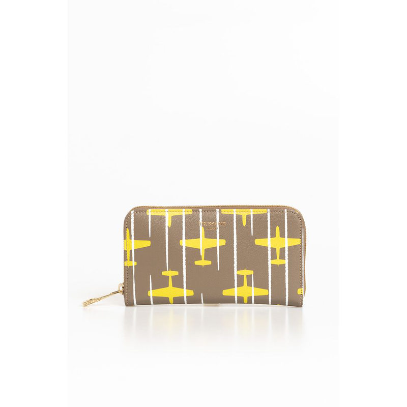 Beige leather women wallet-null