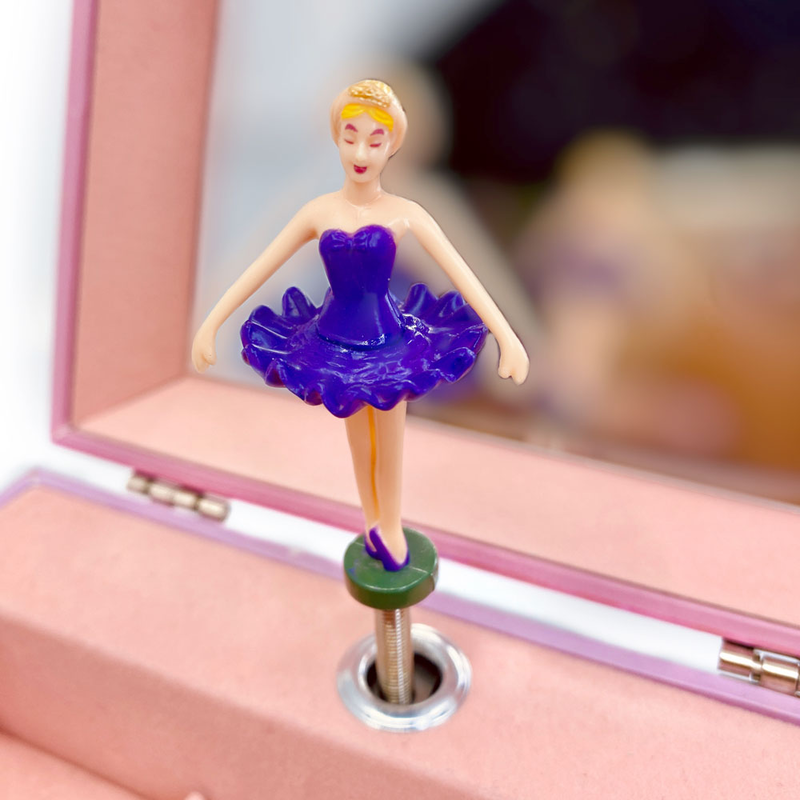 Svoora musical jewelry box ethereal with ring holder & wide mirror happy birds-null