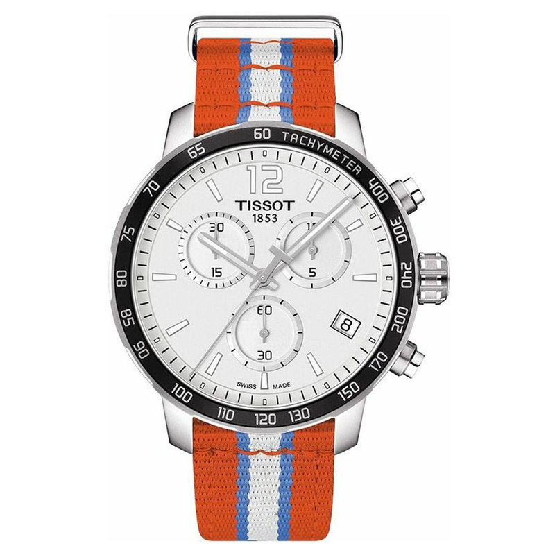 Orange nylon sport watch-null