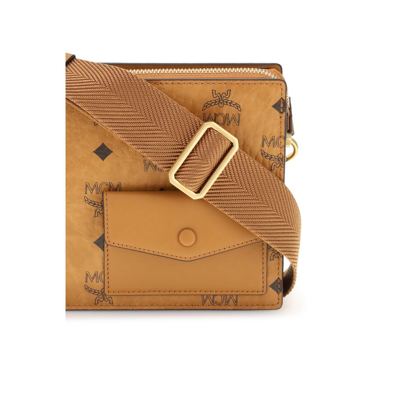 Brown polyethylene shoulder bag-null