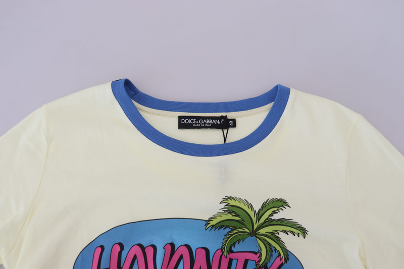 Yellow havanity round neck tee cotton t-shirt-null