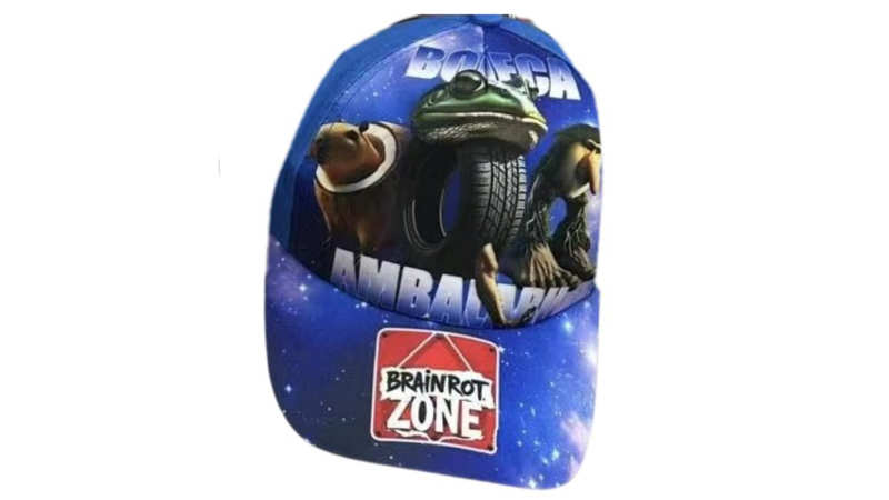 Boneca ambalabu brainrot zone cap &ndash; funny meme hat with frog design-null