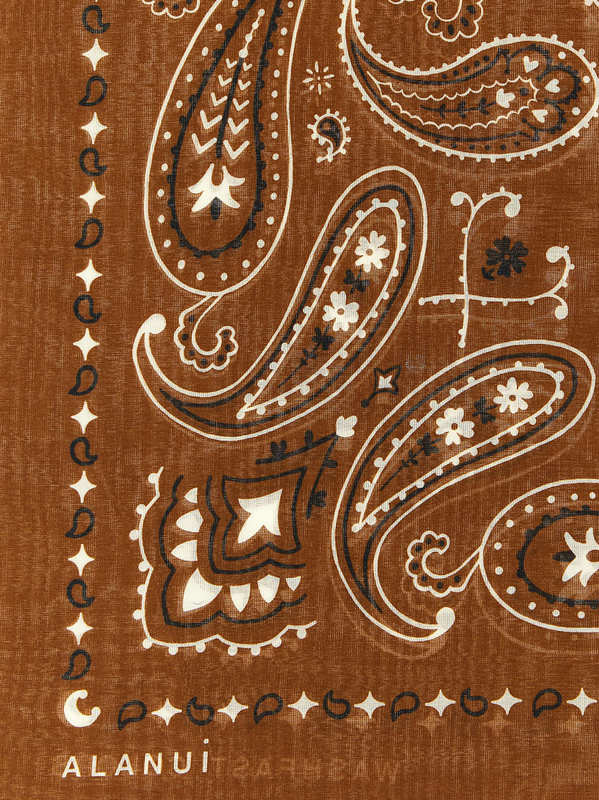 Brown cotton foulard-null